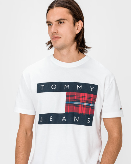 Tommy Jeans Plaid Centre Flag Majica